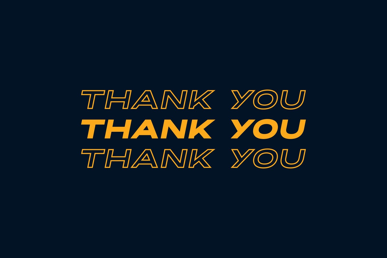 The phrase "THANK YOU" repeated three times in a yellow, bold font against a dark background.