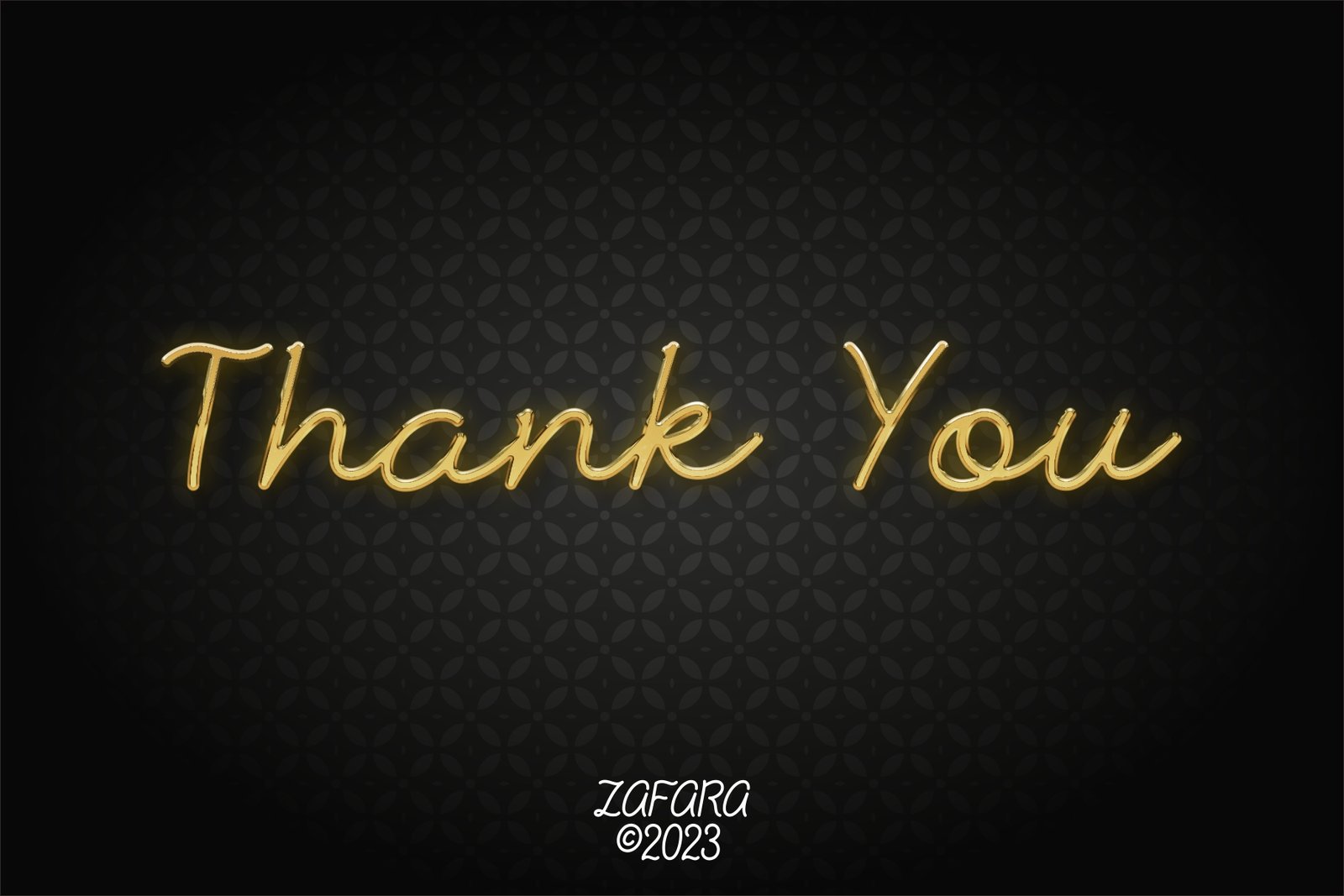 A "Thank You" message written in the elegant Hirosuke monoline signature font, suitable for end credits or closing messages.