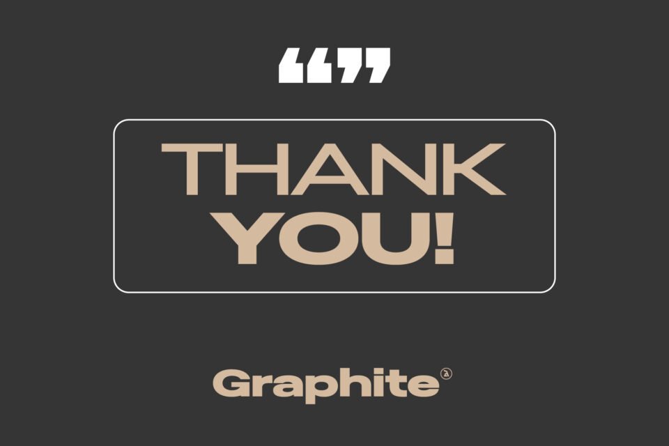 The words "THANK YOU!" displayed in a large, bold font, with a simple border around them.