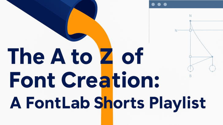 FontLab speed drawing showing the letter 'A' being designed. A visual introduction to the font design process in the A-to-Z tutorial playlist.