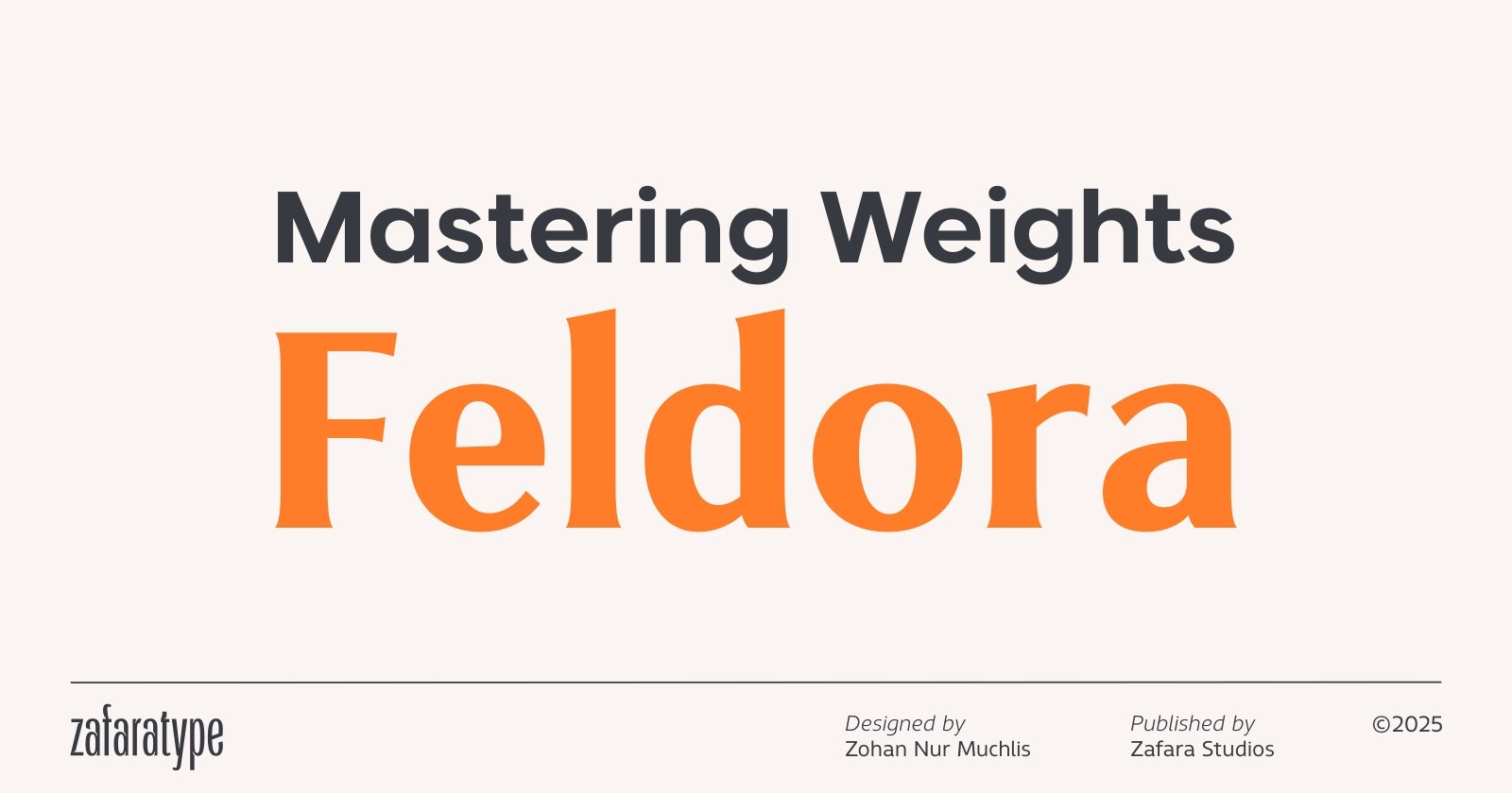 mastering weights feldora font type family